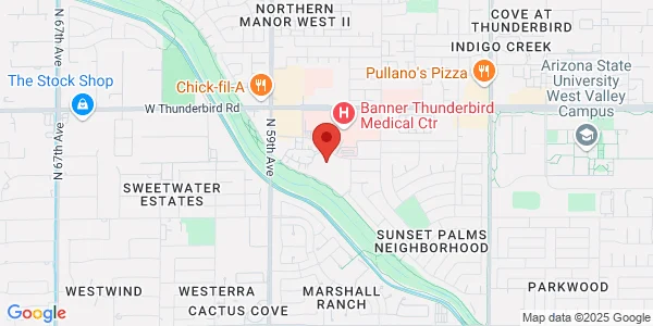Map of 5605 W Eugie Ave Ste 110 Glendale, AZ 85304