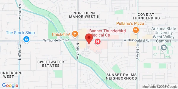 Map of 5757 W Thunderbird Rd Ste W101/W100 Glendale, AZ 85306