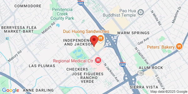 Map of 2323 McKee Rd Ste 40 San Jose, CA 95116