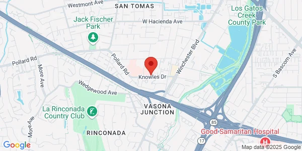 Map of 555 Knowles Dr Ste 116 Los Gatos, CA 95032