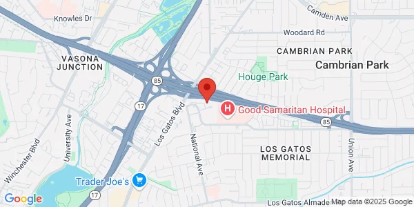 Map of 2581 Samaritan Dr Ste 100 & 206 Ste 100 & 206 San Jose, CA 95124