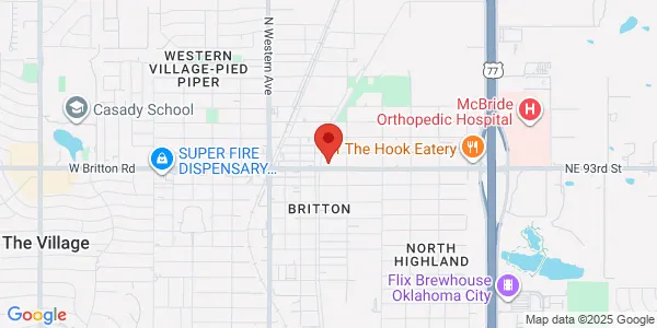 Map of 721 W Britton Rd Oklahoma City, OK 73114
