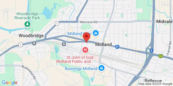Map of 21-23 Victoria St Midland Western Australia 6056 Australia