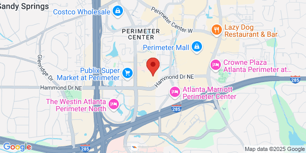Map of 6105 Peachtree Dunwoody Rd Bldg E, Ste 145 Atlanta, GA 30328