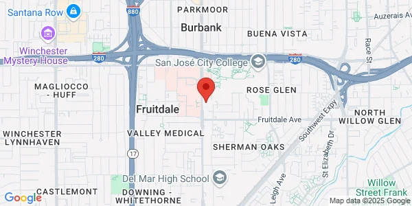 Map of 828 S Bascom Ave Ste 110 San Jose, CA 95128