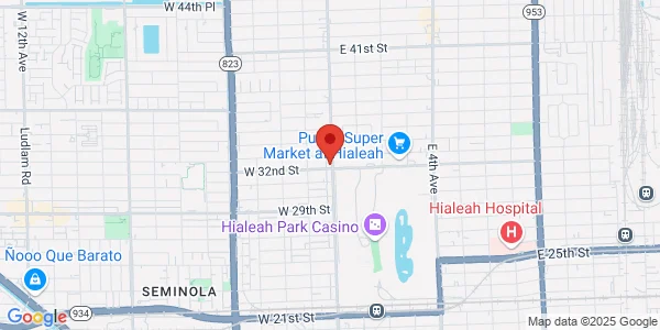 Map of 3220 Palm Ave Hialeah, FL 33012