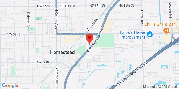 Map of 692 N Homestead Blvd Ste 106 Homestead, FL 33030