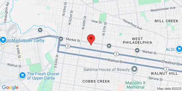 Map of 5828 Market St Philadelphia, PA 19139