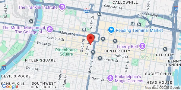 Map of 1420 Chestnut St Philadelphia, PA 19102