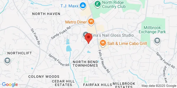 Map of 815 Springfield Commons Dr Raleigh, NC 27609