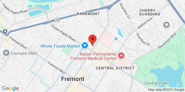 Map of 2557 Mowry Ave Suite #10 Fremont, CA 94538