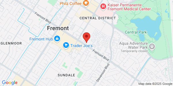 Map of 39500 Fremont Blvd Ste 100 Fremont, CA 94538