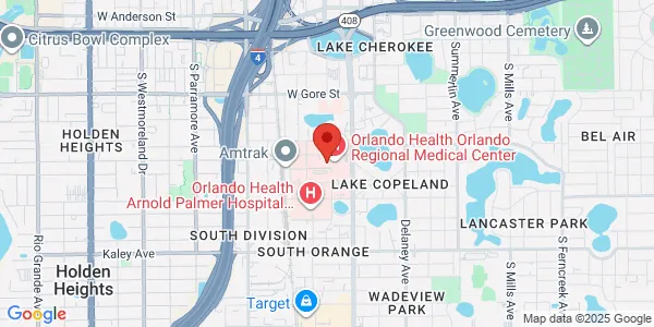 Map of 52 W Underwood St Orlando, FL 32806