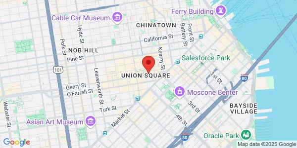 Map of 166 Geary St Ste 906 San Francisco, CA 94108