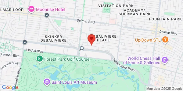 Map of 5585 Pershing Ave Ste 235 Saint Louis, MO 63112
