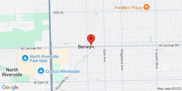 Map of 6728 W Cermak Rd Berwyn, IL 60402