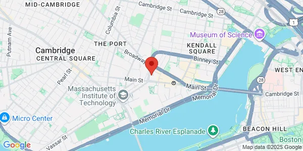 Map of 455 Main St Cambridge, MA 02142