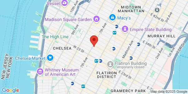 Map of 275 Seventh Ave Fl 3 New York, NY 10001