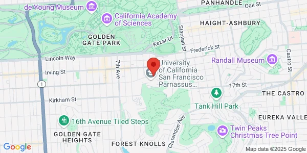Map of 513 Parnassus Ave Ste 1334 San Francisco, CA 94143
