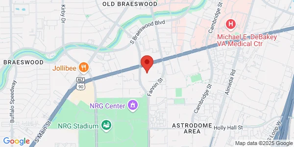Map of 7580 Fannin St Ste 335 Houston, TX 77054