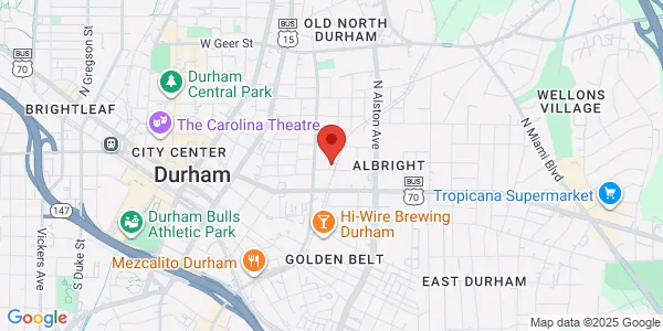Map of 801 Gilbert St Ste 209 Durham, NC 27701